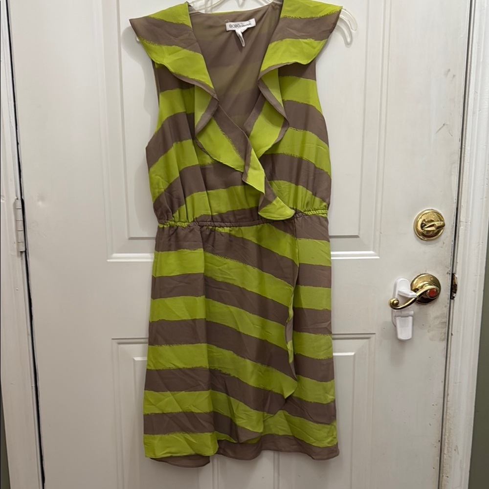 BCBGeneration Neon and Taupe Dress